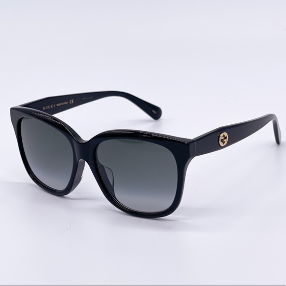 NEW GUCCI GG0800SA 001 BLACK GREY CAT EYE SUNGLASSES GUCCI - Picture 4 of 13